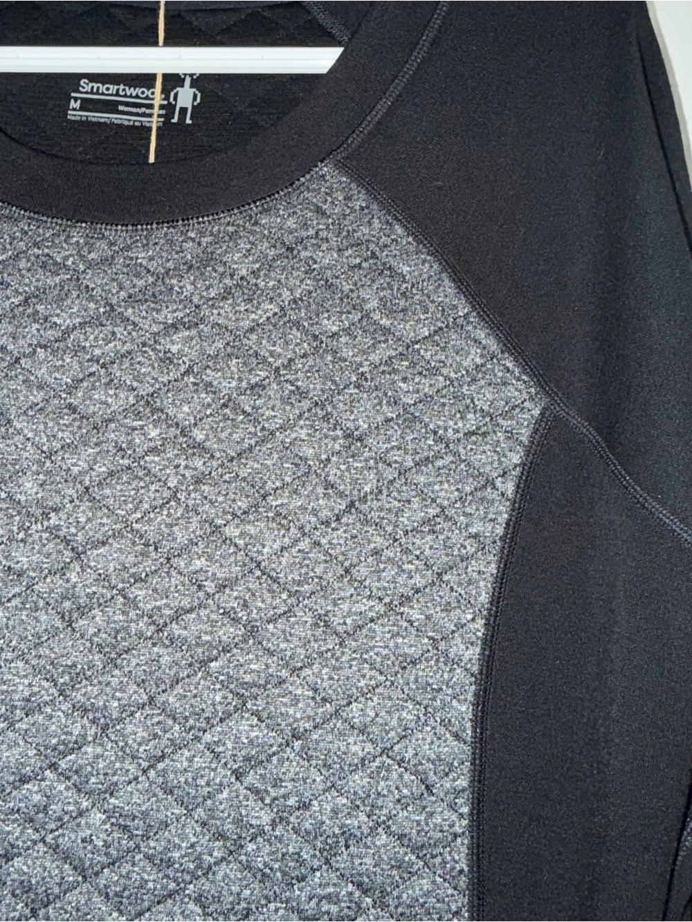 NWT Women's medium smartwool diamond peak Quilted mini Dress merino wool mix - Picture 3 of 7